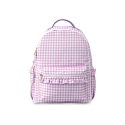 Gingham Ruffle Girls Backpack With Pencil Holder Sleeves Multi-pocket Large Capacity For Teens Back To School Travel Daypack