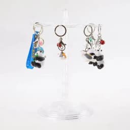 Rotatable Acrylic Display Stand Keychain Jewelry Accessory Holder Earring Necklace Bracelet Chain Storage Organizer