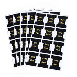 60Pcs/5Sheets Colorful Monthly Tabs Adhesive Planner Index Stickers For Office Planner Organizan Decorative Sticker