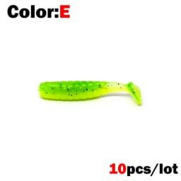 OUTKIT 10Pcs/lot Wobblers Rockfishing Soft Lures Rubber Soft Baits 4cm 1g Fishing Soft Worm Artificial Baits Bass Silicone Fish
