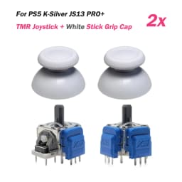 2/10pcs K-SILVER JS13 Pro+ TMR Electromagnetic Joystick for PS5 Anti-Drift 3D Analog Durable ThumbStick Analog Joystick Grip Cap