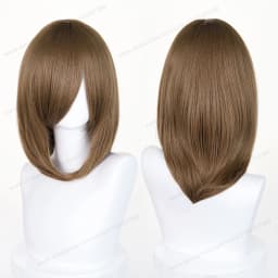 Anime 40cm Medium Basic Synthetic Bang Blond Cosplay Wig Black White Red Pink Green Brown Gold Blue Women Heat Resistant Hair