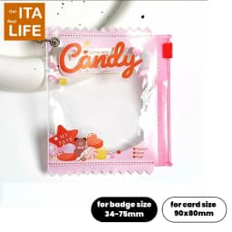 Italife Anime Badge Card Keychain Candy Bag Hanger for Pin Card Dolls Itabag Decoration Accessories Clear Protective Cover H313
