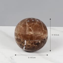 Beige Travertine Sphere Mubkhar Incense Burner Home Decoration Natural Marble Stone Religious Round Ornament Incense Burner