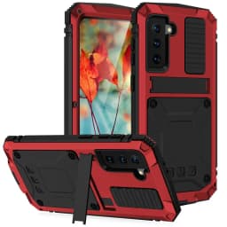 Rugged Armor Full Phone Case for Samsung Galaxy S23 S22 S21 S20 Plus Note 20 Ultra A32 A72 A52 Metal Aluminum Shockproof Cover