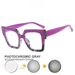 Color Matching Large Frame Cat's Eye Anti-Blue Light Myopia Glasses Frame Fashion Cool Plain Glasses -25~-600