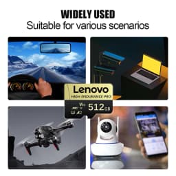 Lenovo High Speed Micro SD Memory Card 512GB 4K Full HD Video Compatible with Phone GoPro Action Camera 64GB 128GB 256GB