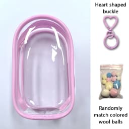 For Mini Labubu Pin For Love V4 Transparent Colorful Protector Case Doll Accessories Plush Doll Display Bag Outdoor Keychain Toy
