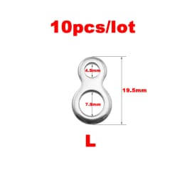 10-50Pcs Stainless Steel Fishing Solid Ring Sea Fishing Lures Connectors Jigging Ring Swivels Fishing Snap Accessory Tackle Tool