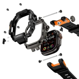 Rugged Band with Case for Apple Watch 49mm 46mm 44mm 45mm, Shockproof Bumper Strap for iWatch SE Ultra/3/2 Series 11 10 9 8 7 6