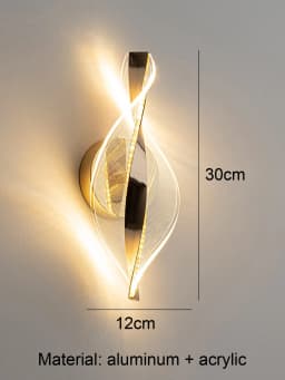 1pc/2pc Golden Snowflake, Cloudy Acrylic Wall Sconce for Living Room, Bedroom Home Decor, Modern LED Bedside Wall Sconce