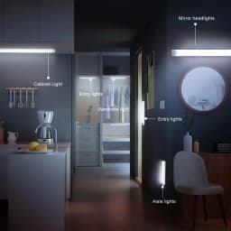 Wireless Rechargeable LED Motion Sensor Night Light Cabinet Light For Closet Kitchen Wardrobe Stairs