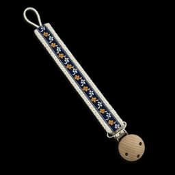 Heart Daisy Printed Flower Print Dummy Nipple Holder Lace Floral Anti-drop Wooden Baby Pacifier Chain PP Colorful