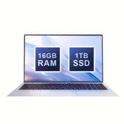 Ultra-Slim Laptop 15.6 Inch Lightweight Portable Intel N3700 16GB RAM 2TB M.2 SSD For Business, Study & Home Entertainment
