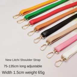 PU Leather Crossbody Bag Strap Adjustable Replacement Shoulder Bag Strap Lychee Pattern Detachable Handbag Belt for Women