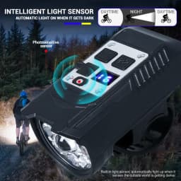 Bicycle Flashlights 9 LED Bike Front Light Type-C Rechargeable Bike Lamp Ultralight Handlebar Lights Waterproof Cycling Lamp