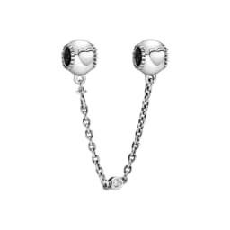 Hot selling 925 Silver Butterfly Crown Round Classic Safety Chain Charm Suitable for Women's Bracelet Fashion DIY Jewelry Gift