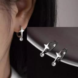 Ventfille 925 Sterling Silver Star Earring for Women Girl Simple Tassels Chain Fashion Office Jewelry Gift Dropshipping
