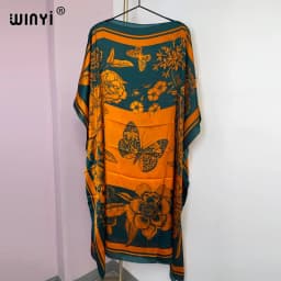 WINYI Summer beach Dress NEW Print Boho Hijab Loose vetidos Elegantes Muslim Abaya Robe Gown Sexy Lady Party maxi holiday kaftan