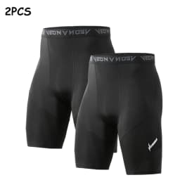 2PCS Running Tights Cool Dry Athletic Workout Cycling Shorts Leggings Sports Baselayer Running Athletic Workout Active Pants