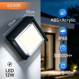 LED Wall Light IP65 Waterproof 12W Wall Lamp Decorative Light For Garden Gate Living Room Bedroom