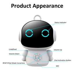 CLOUDRAKER Smart AI Voice Recognition Robot Early Education Toys for Kids Speech Interactive Telling Stories Companion Chatbot