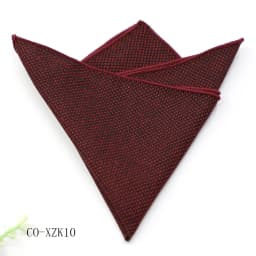Solid Striped Brown Pocket Square 23CM Cotton Men's Suit Handkerchief Groom Host Hanky Wedding Party Chest Tie Suit Accessories