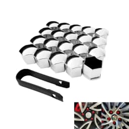 20/60pcs 17/19/21mm Wheel Nut Bolt Head Cover Cap Protective Bolt Caps Exterior Decoration Protecting Bolt Rims Screws Plugs