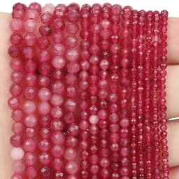 Natural Pink Opal Stone Beads Faceted 2mm 3mm 4mm Round Loose Beads Diy Bracelet Necklace Jewelry Making Accessories