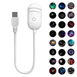 2 in 1 USB Ambient Projection Light Adjustable Focus Car Interior Light Home Room Starry Star Romantic Saturn Galaxy Night Light