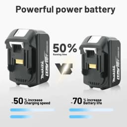 100% Original Makita Battery, 6.0Ah Rechargeable Battery 18V, Replacing Makita BL1830B L1840B L1850B L1860B, Power Tool Battery