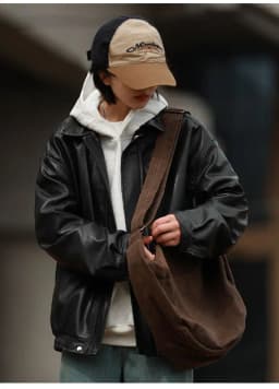 Cool Brown Leather Jacket Women's Motorcycle Style Spring Autumn Winter Fashionable Vintage American High-End Feel Short Coat