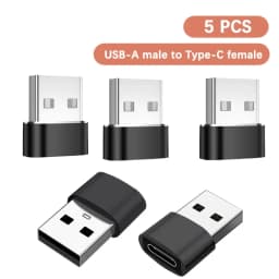 1-6PCS USB C Female to USB A Male OTG Adapter Fast Charging Data Sync Compatible with MacBook Pro Air iPad Surface Galaxy