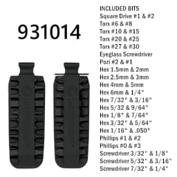 LEATHERMAN - One Set Bit Kit, 10/11/21 Double-Ended Screwdriver Bits for Multitools 931014/931027/931028