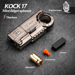 EDC Tactical Pistol Toy Fidget Spinner Ejectable Shell Toy Fidget Gear Gadget Stress Relief Anti-Anxiety Toy for Adults Gift