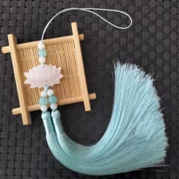 Plastic/Resin Lotus Sash Pendant Hanfu Accessories Double Tassels Streamer Waist Hanging Tassels Waist Ornament Ethnic Fashion
