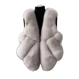 2024 autumn and winter new fox fur vest women's short coat young fur integrated vest winter coat women