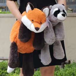Crouching Sloth Plush Toy Simulation Fox Doll Small Raccoon Doll Crocodile Pillow Children's Gift