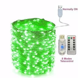 5/10/20/30M Remote Control Copper Wire Lamp with 8 Functions USB LED String Lamp Flower Wreath Wedding Christmas Decoration Lamp