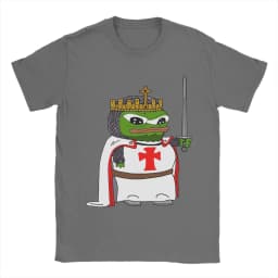 Pepe Knight's Templar Apu T Shirts Men 100% Cotton Humor T-Shirt O Neck Tees Short Sleeve Tops Gift Idea