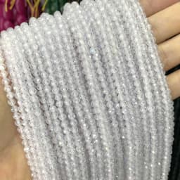 2 3 4MM Faceted Cubic Zirconia Rhinestone Multicolor Zircon Rondelle Spacer Loose Beads For Jewelry Making DIY Bracelet Necklace