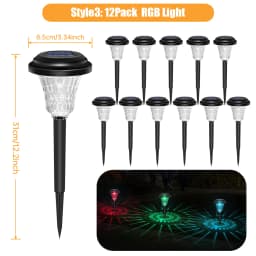 Solar Pathway Lights Outdoor Waterproof 12Pack Solar Garden Lights Auto On/Off LED Outdoor Solar Lawn Lights for Outside Pathway