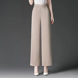 Summer Thin High Waist Draped Wide Leg Pants Women's Pleated Linen Straight Cut Loose Fit Nine Points Slimming Trousers