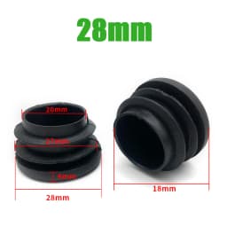 Black PE Plastic Round Pipe Plugs, Dia 10-100mm Furniture Foot Caps, Chair/Table Leg Protectors, Dustproof Tube Hole Covers