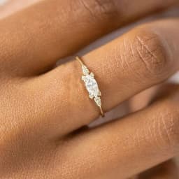 INS Style Gold Color Noble Trend Rings For Women Entry Lux Zircon Midi Finger Dainty Rings For Anniversary Jewelry KAR229