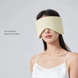 Eye Mask Sleep Ice Silk Breathable Relieve Fatigue Warm Cool Double-sided Full Coverage Blackout Noise Reduction Eye Mask
