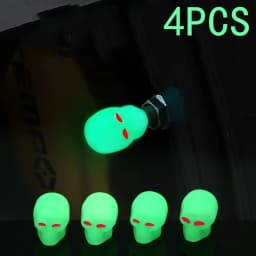 4Pcs Luminous Valve Caps Fluorescent Night Glowing Car Motorcycle Bicycle Wheel Styling Tyre Hub Universal Cap Decor Five styles