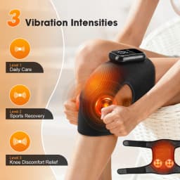 Smart Vibration Massage Knee Pad Heating Wrap Belt Larger Thermal Area Joint Muscle Relaxation Brace Hot Compress Knee Massager