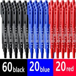 3/50/100Pcs/set Oil Double Tip Art Black Permanent Paint Marker Pen for Plastic Wood Stone Metal Glass Doodling Marking Graffiti