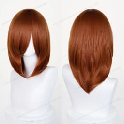 Anime 40cm Medium Basic Synthetic Bang Blond Cosplay Wig Black White Red Pink Green Brown Gold Blue Women Heat Resistant Hair